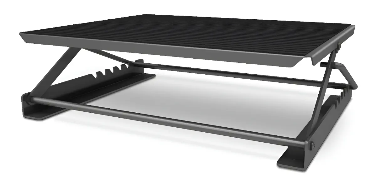 Apoio Ergonômico para Pés: 5 Alturas Ajustáveis e Superfície Antiderrapante para Escritório