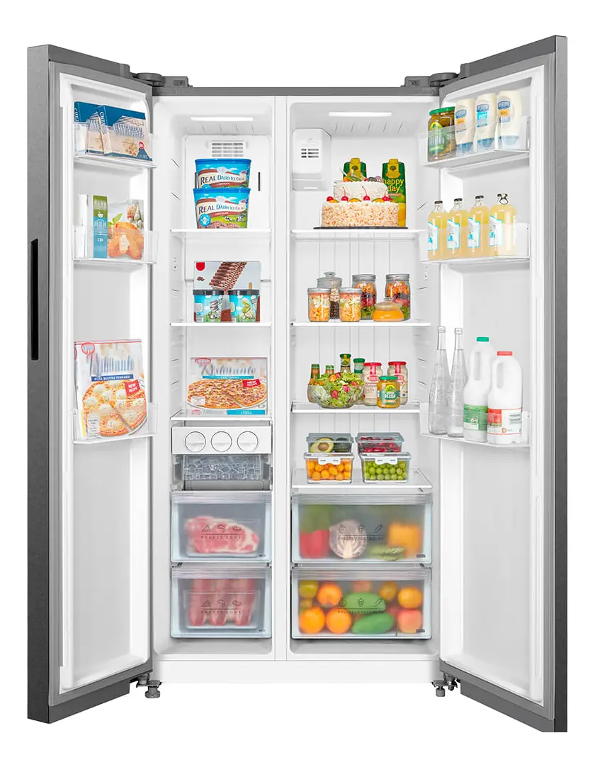 Geladeira Side By Side 511l Inverter Cor Inox Conectada Mide Cor Prateado 127v