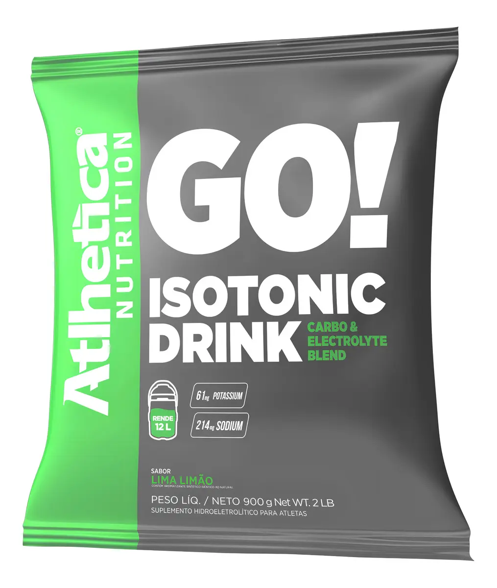 Go! Isotonic Drink 900g Atlhetica Nutrition Sabor Lima Limão