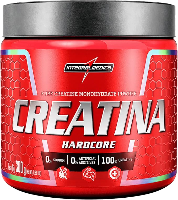 Integralmedica Creatina em Pó Hardcore 100% Pura e Monohidratada 300g | Auxilia no ganho de força