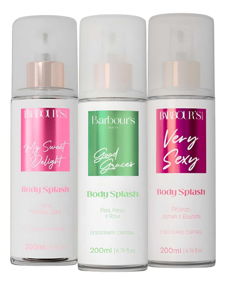 Kit 3 Body Splash Good Graces Delight Very Sexy Barbour&#x27;s