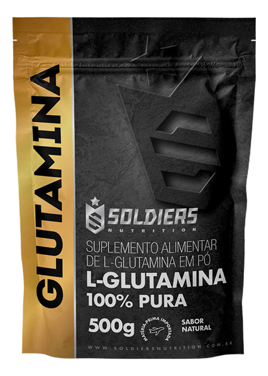 L-glutamina 500g - 100% Pura Importada - Soldiers Nutrition