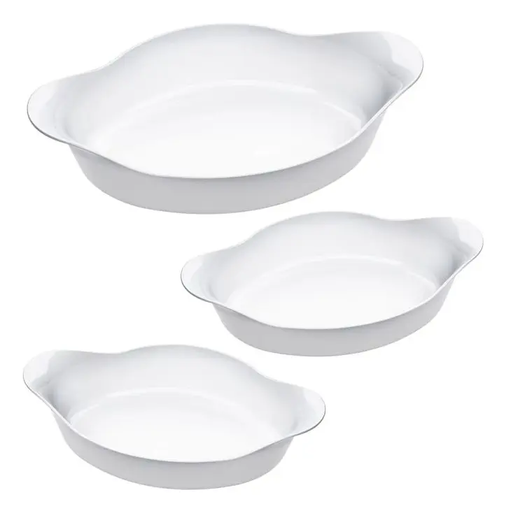 Marinex Conjunto De Assadeiras Oval Opaline 3 Peças