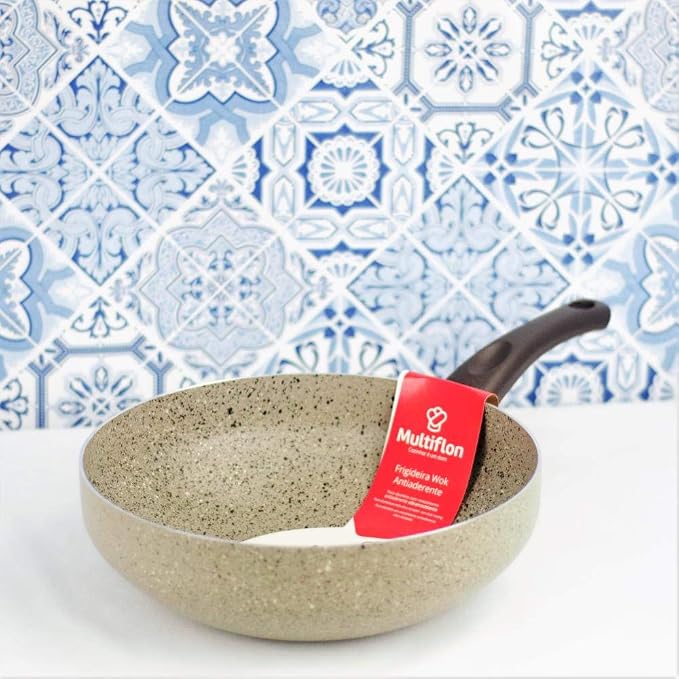 Panela Wok Antiaderente 28cm Mineral Multiflon