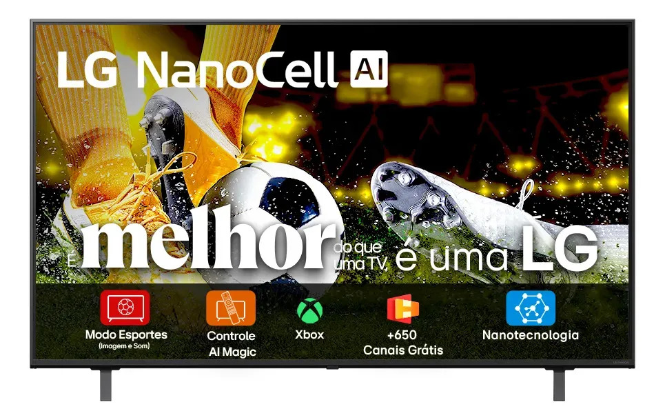 Smart Tv 4k 50 LG Nanocell 50nanoa Processador 7 Ai Ger8 4k Super Upscaling Google Cast Alexa Integrado Controle Ai Smart Magic Webos 25