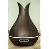 Umidificador de ar e difusor de aromas 400ml - silencioso e lindo para decorar seu ambiente (Madeira Escura)