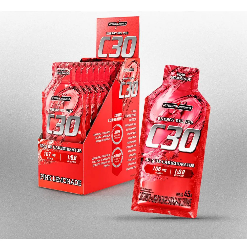 VO2 Energy Gel C30 Integralmédica 10 Sachês Pink Lemonade — Ideal para Ciclistas?